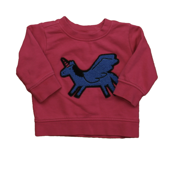 Hanna Andersson Girls Pink | Blue Unicorn Long Sleeve Shirt size: 3-6 Months - Picture 2 of 2